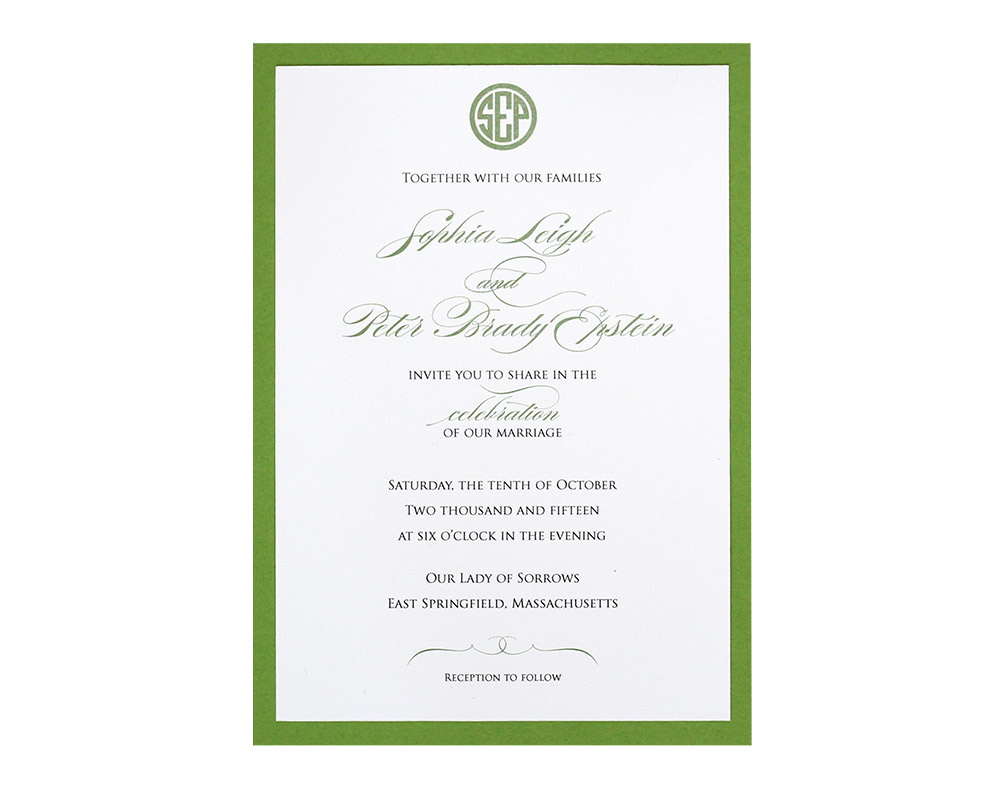 Circle Monogram Invitations
