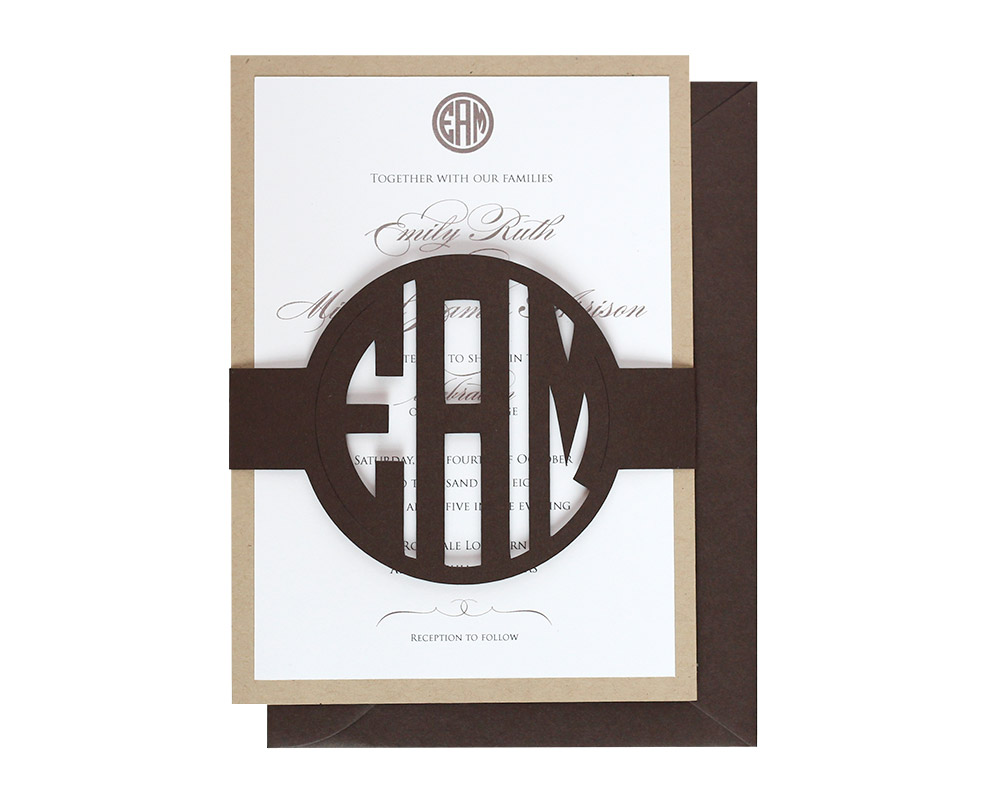 Circle Monogram Invitations
