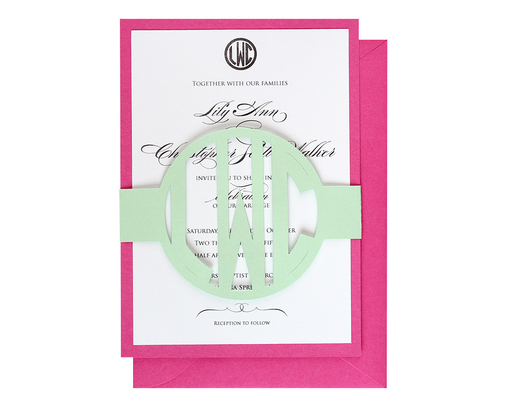 Circle Monogram Invitations
