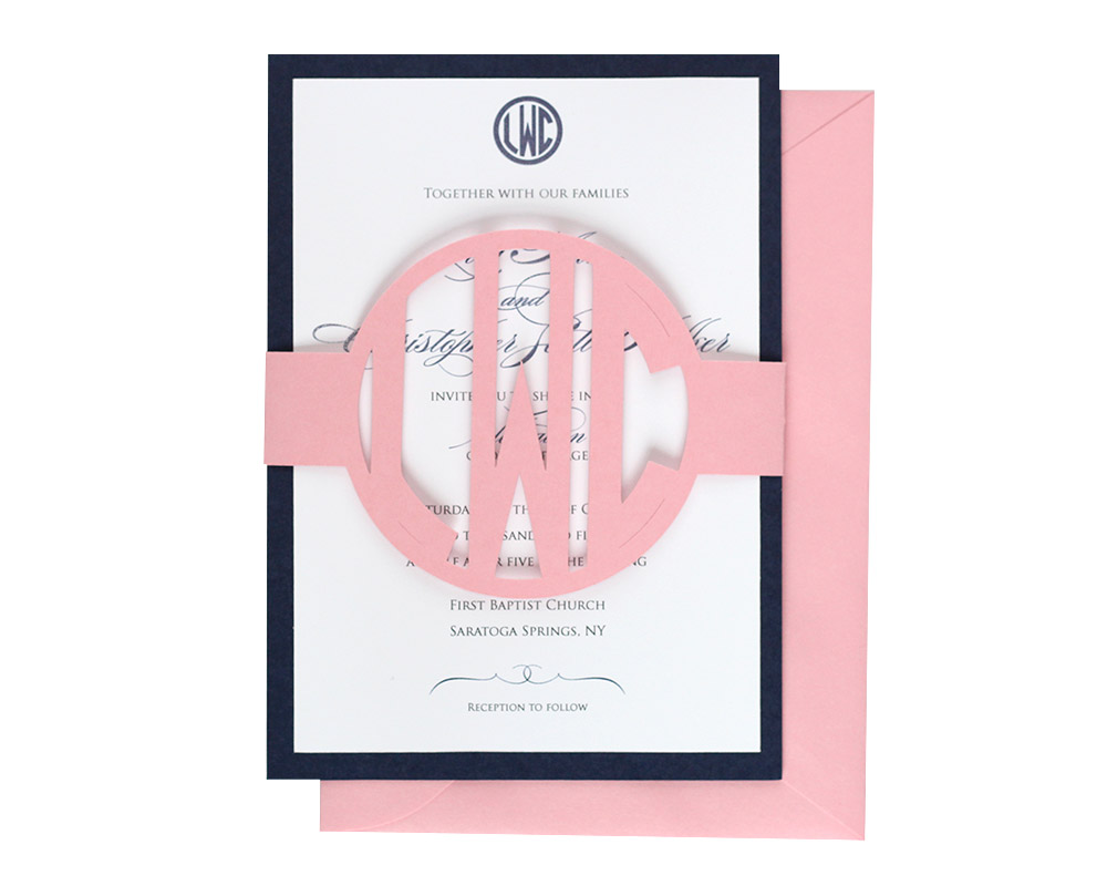 Circle Monogram Invitations