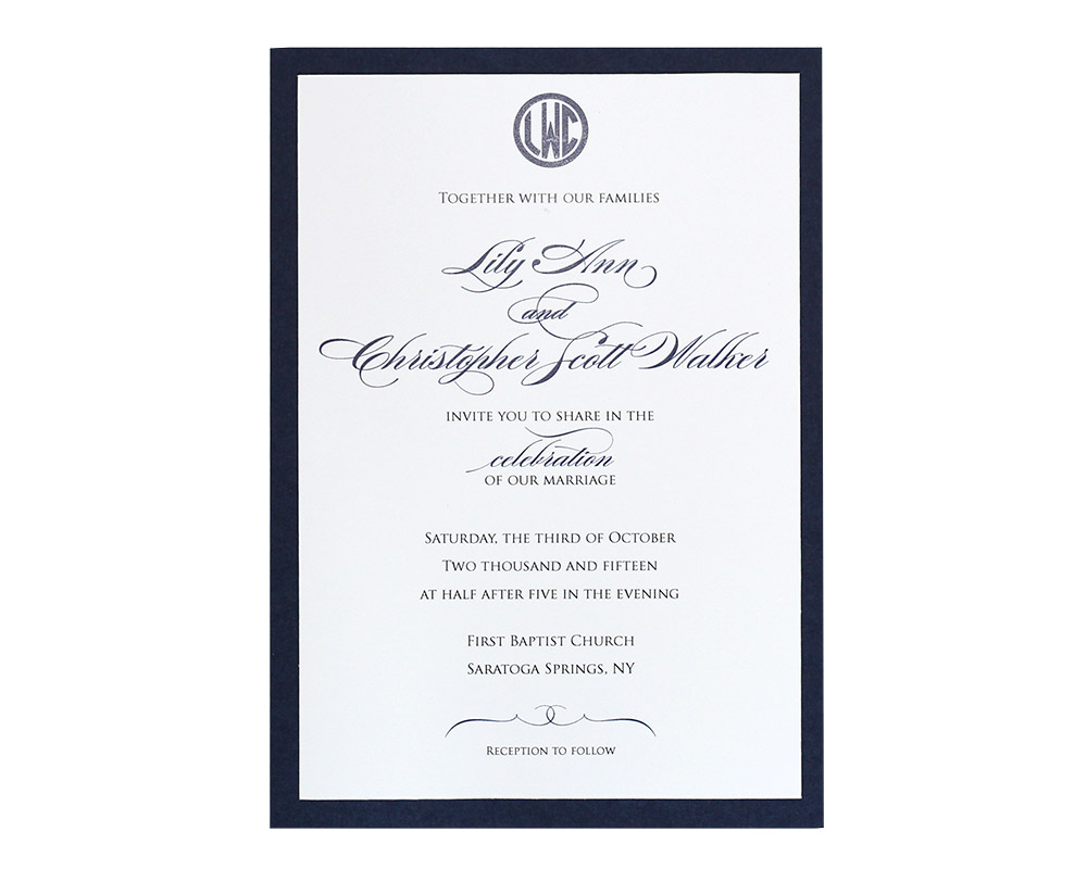 Circle Monogram Invitations