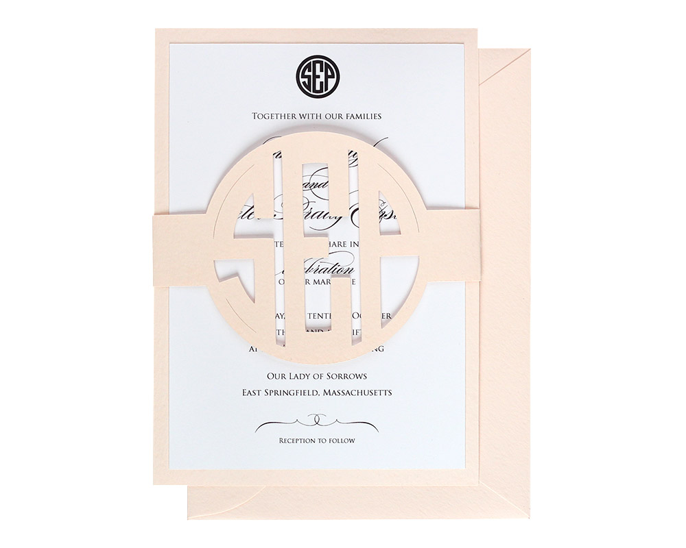 Circle Monogram Invitations
