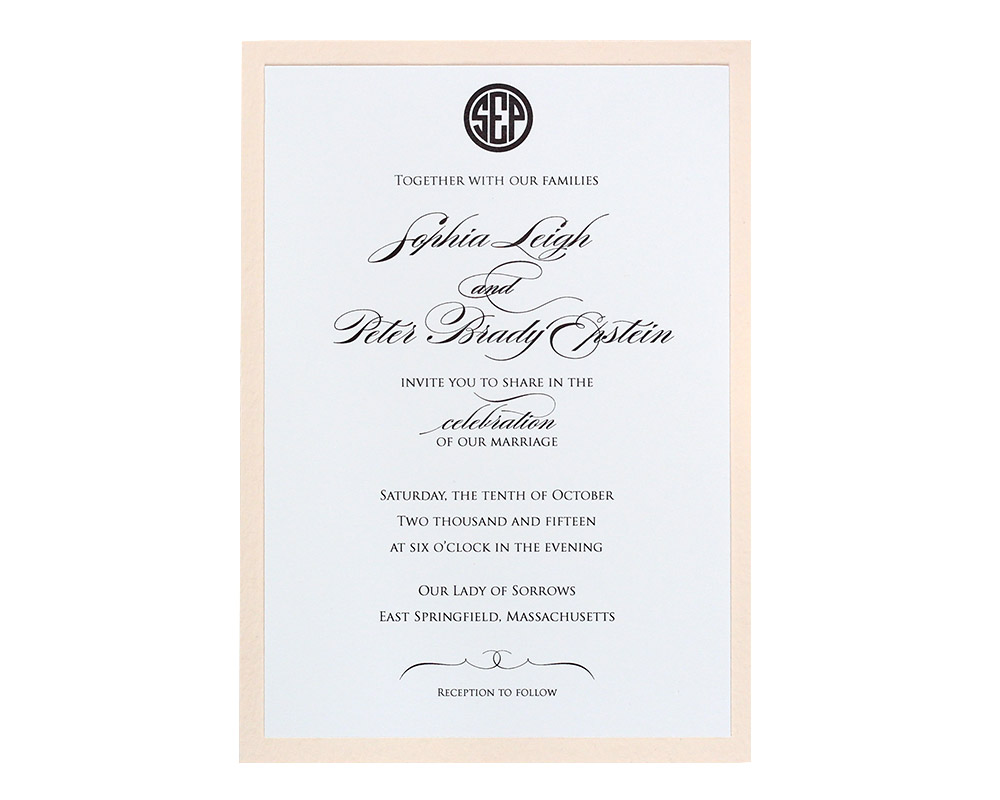 Circle Monogram Invitations