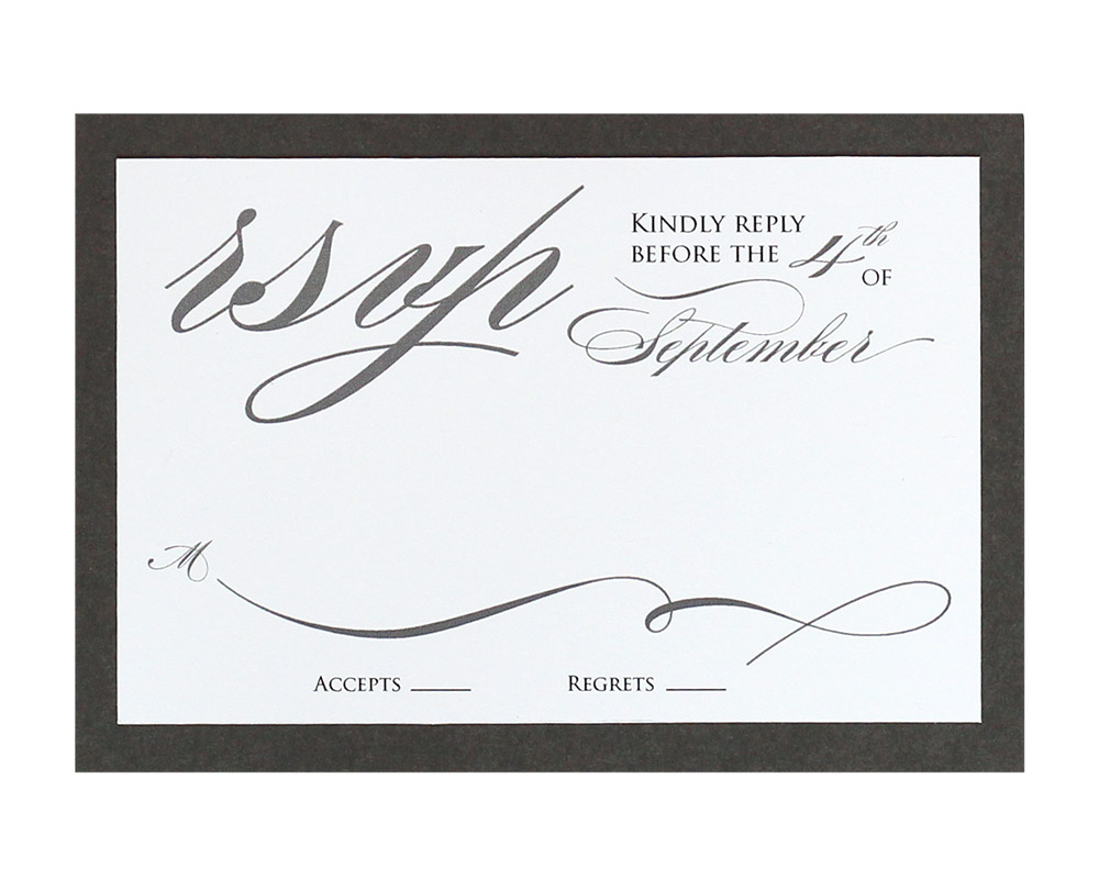 Circle Monogram RSVP Cards