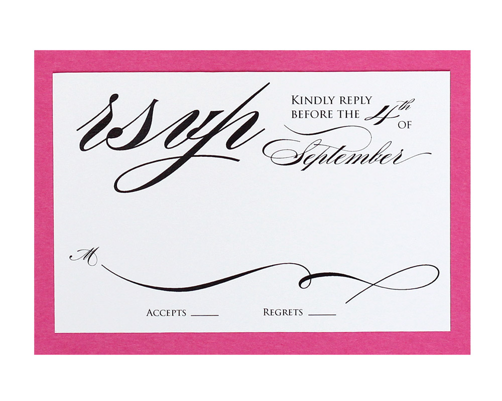 Circle Monogram RSVP Cards