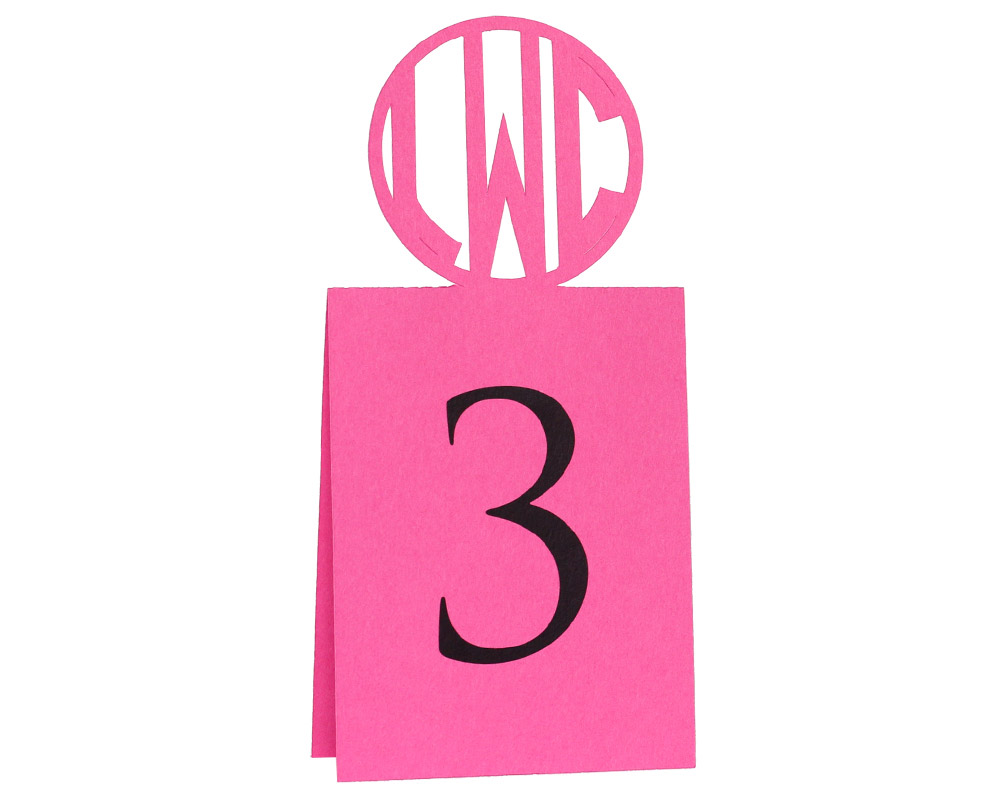 Circle Monogram Table Numbers