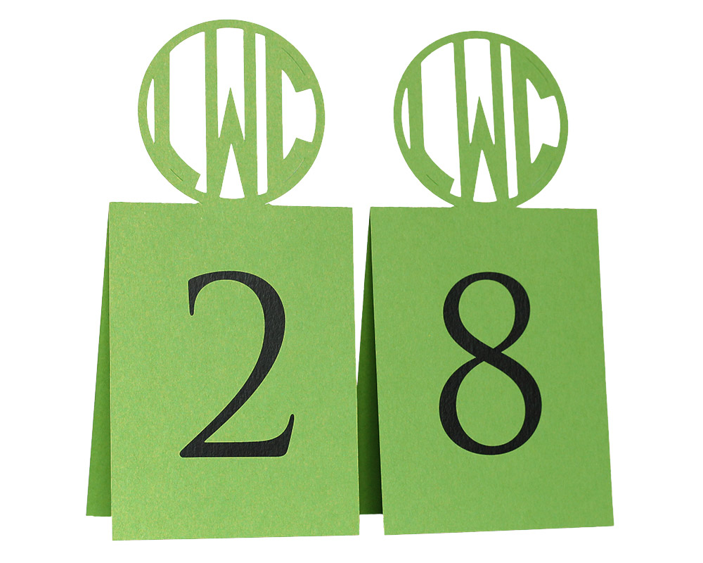 Circle Monogram Table Numbers