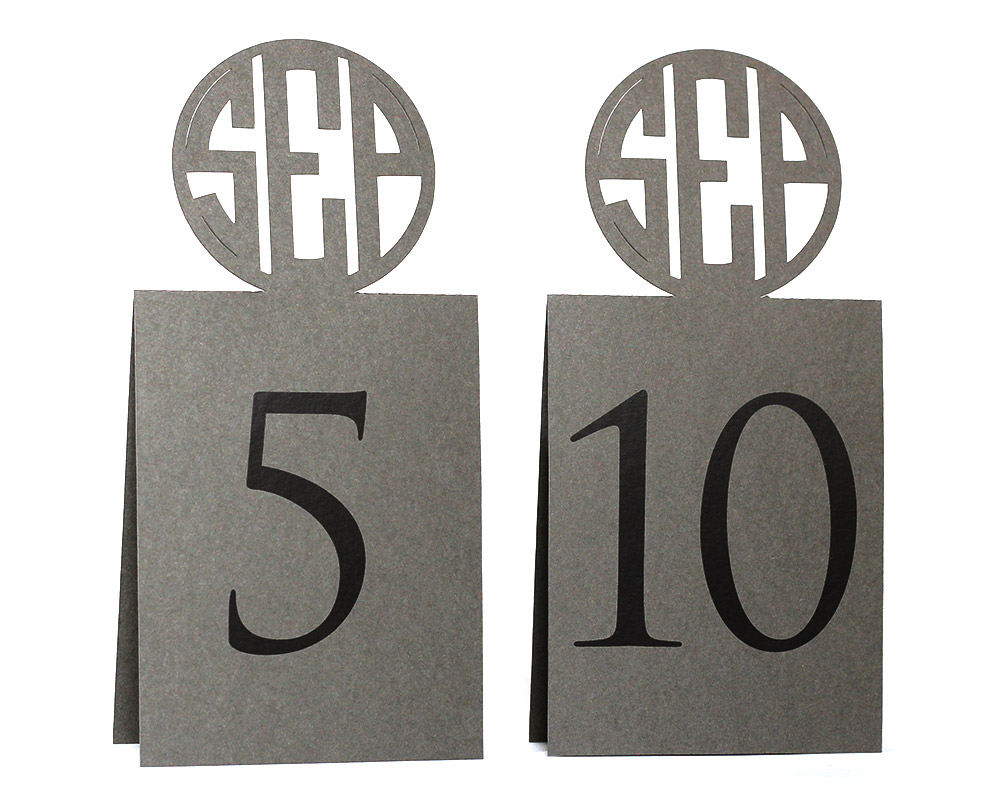 Circle Monogram Table Numbers