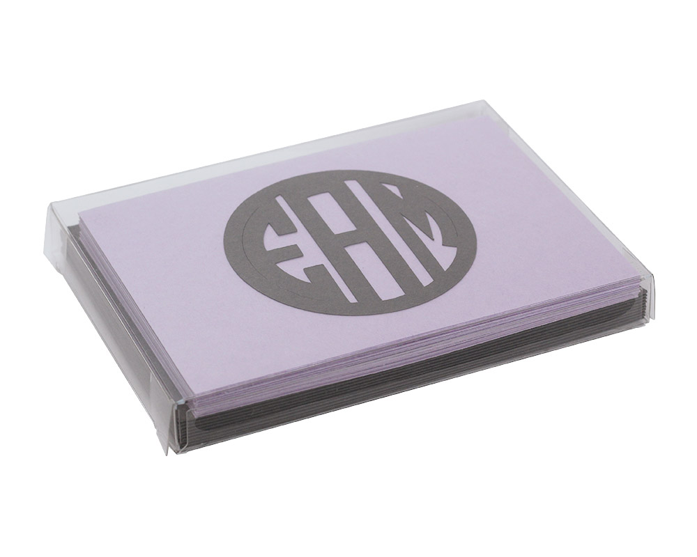 Circle Monogram Thank You Cards