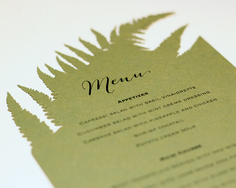 Fern Menu Cards