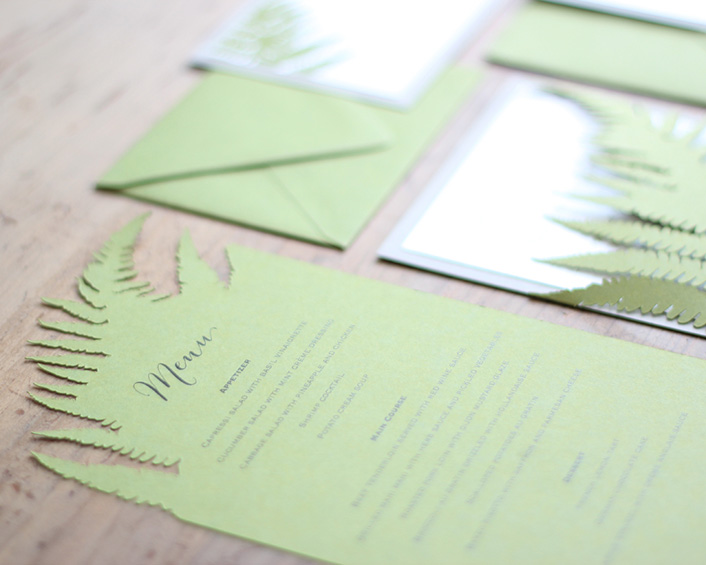Fern Menu Cards
