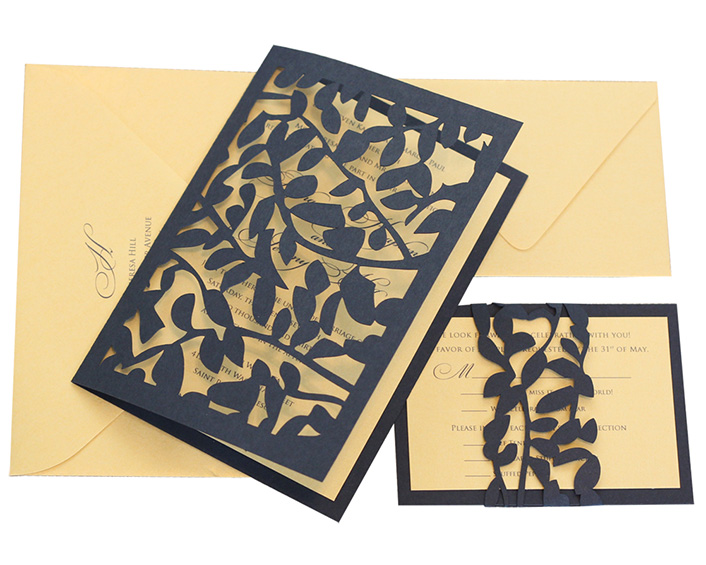 Leaf Lace Invitations
