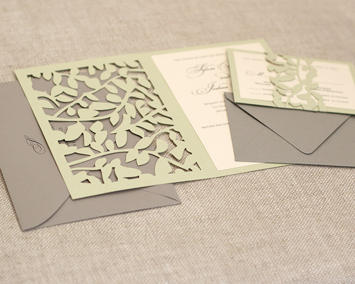 Leaf Lace Invitations