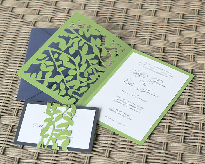 Leaf Lace Invitations
