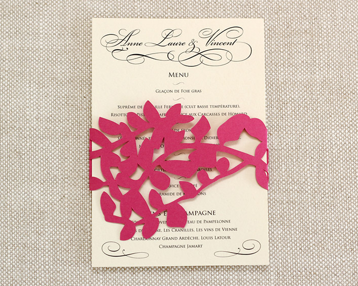 Leaf Lace Menu Cards