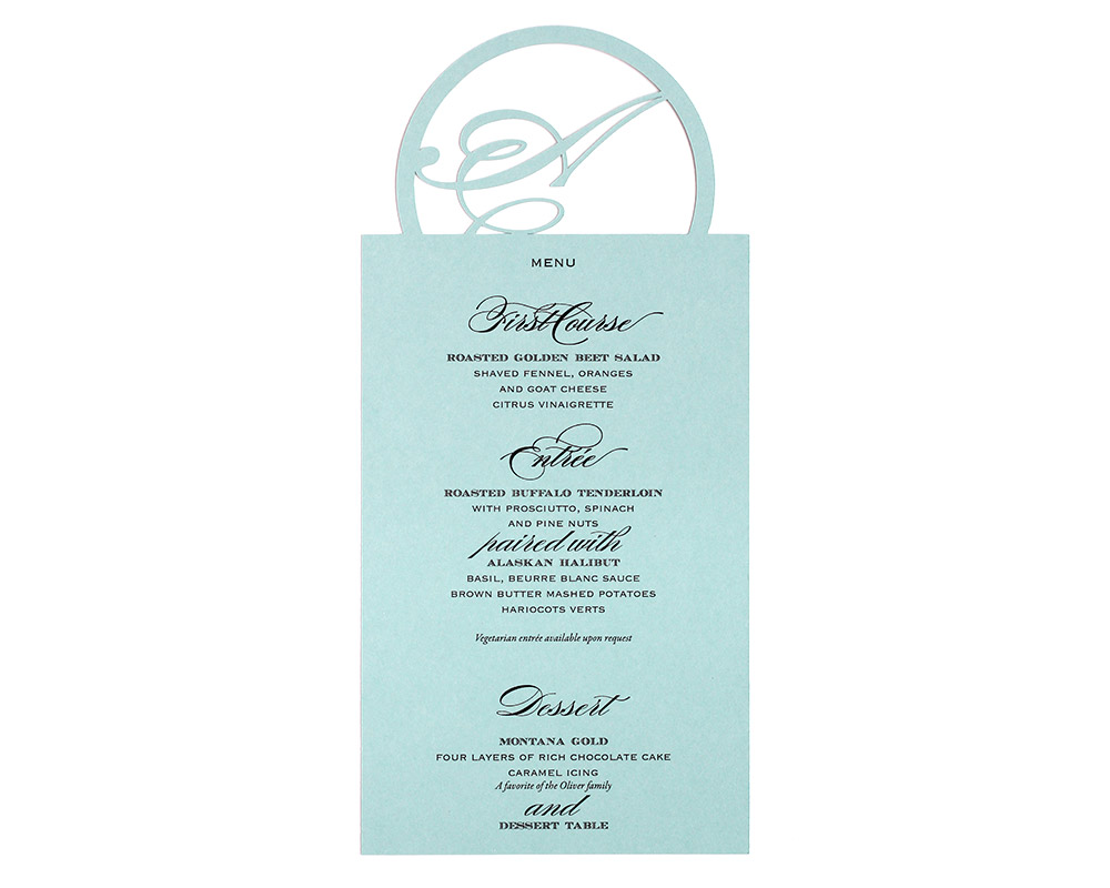 Monogram Menu Cards