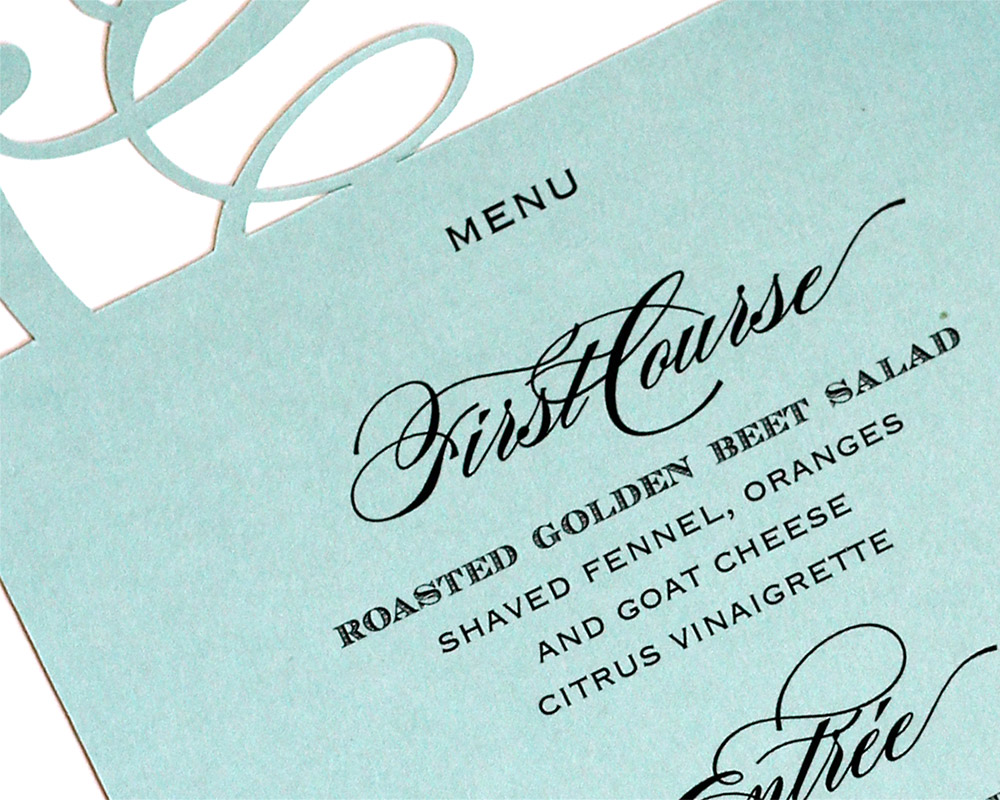 Monogram Menu Cards