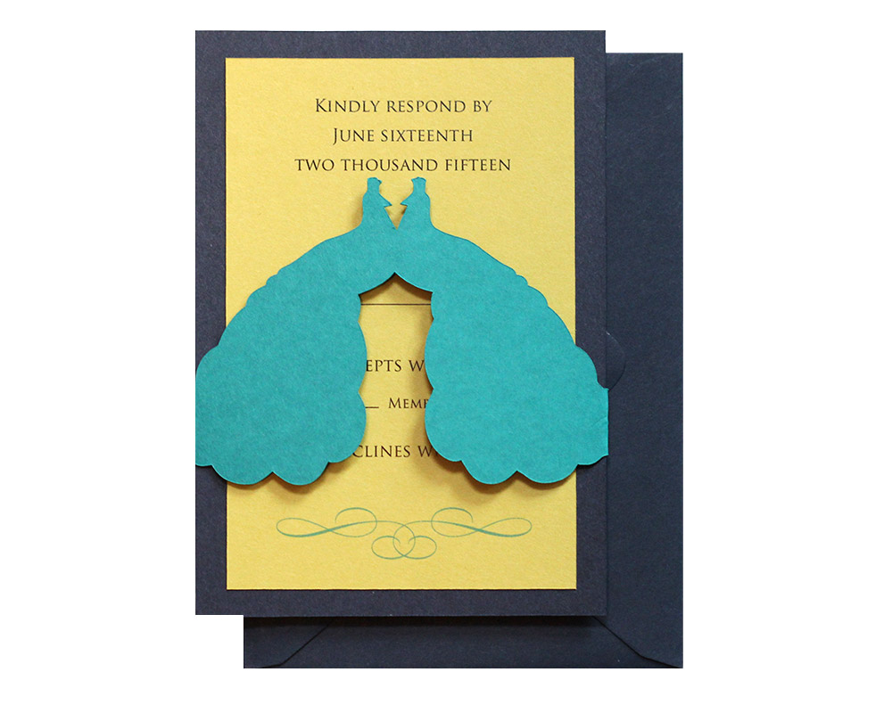 Peacock RSVP Cards