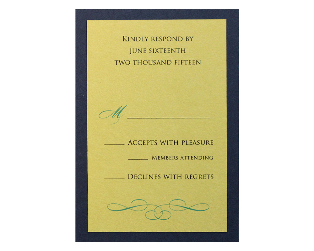 Peacock RSVP Cards