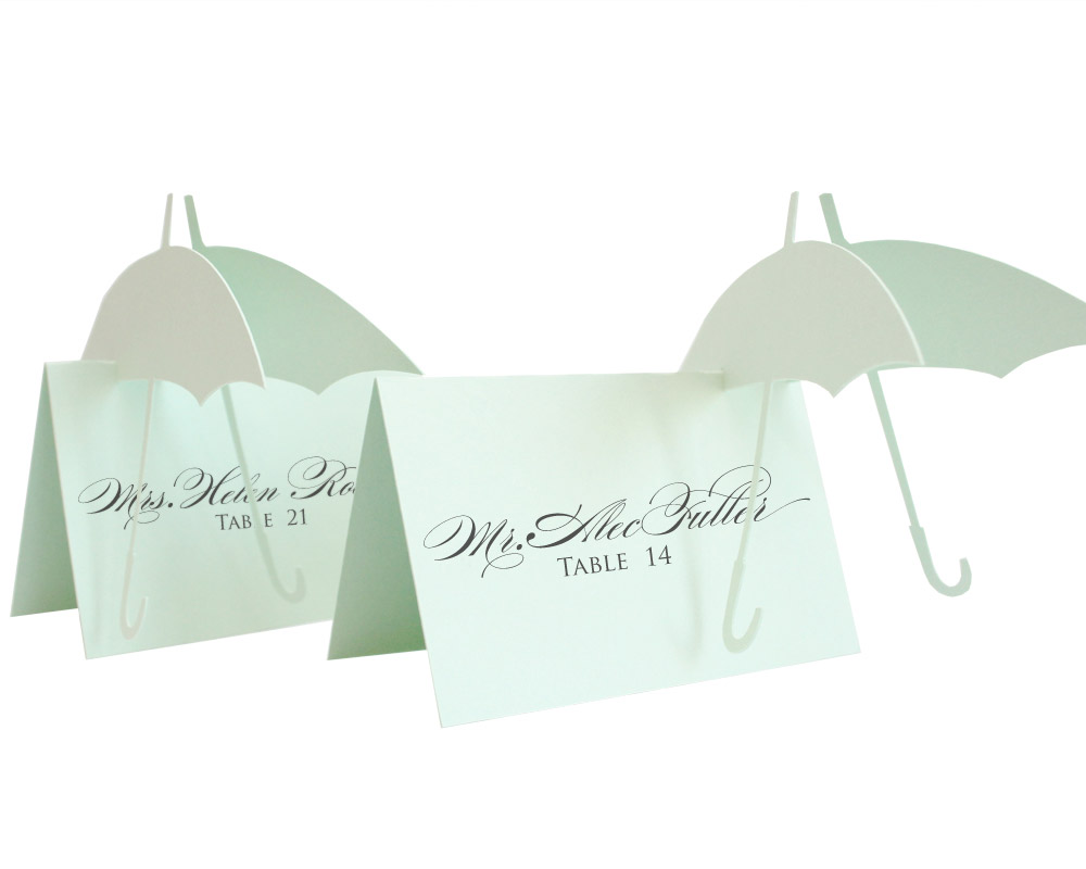 Umbrella Escort Cards